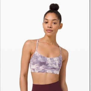 EUC Lululemon Flow Y Bra Nulu, B/C Cup
Diamond Dye Pink Bliss Graphite Purple